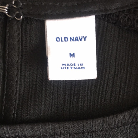 NWT Old Navy Smocked Shoulder Semi-Sheer Little Black Dress, size Medium 🖤 - Picture 7 of 11